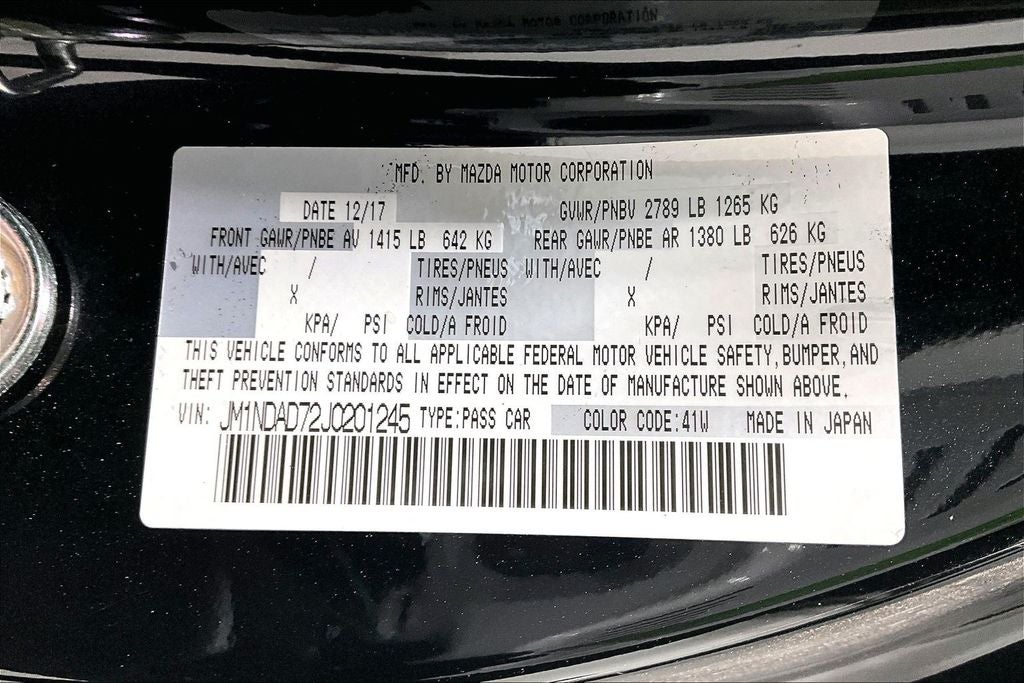 2018 Mazda Mazda MX-5 Miata Grand Touring