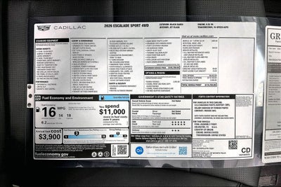 2026 Cadillac Escalade Sport