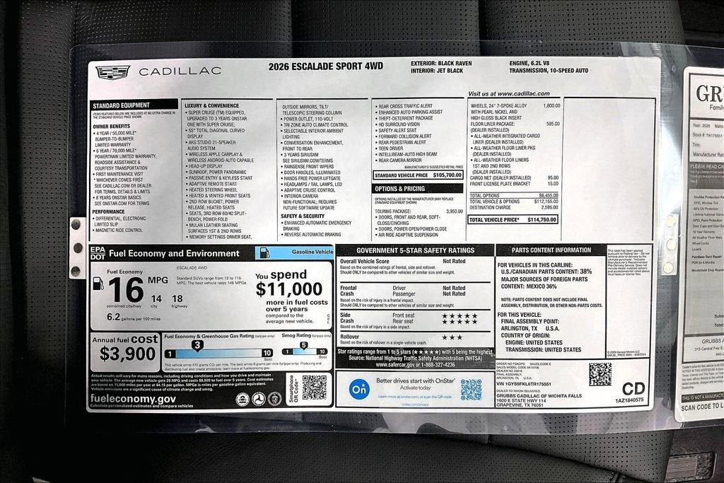 2026 Cadillac Escalade Sport